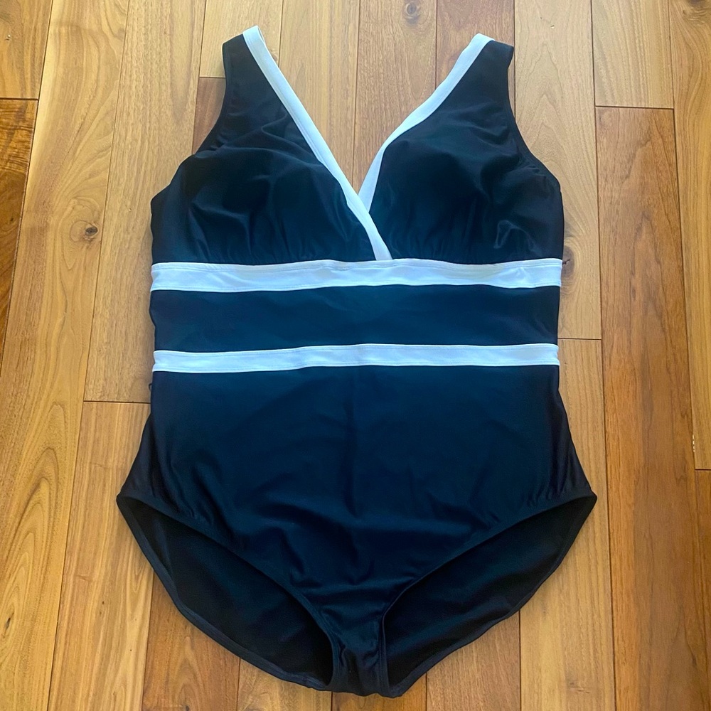 Sag Harbor One Piece Swimsuit Plus Size 26W